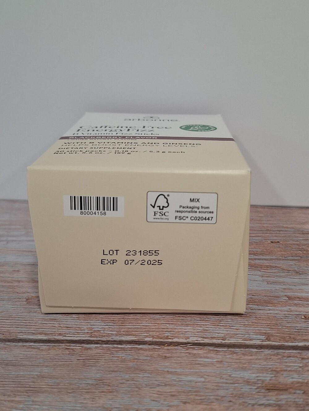 Arbonne Caffeine-Free EnergyFizz Blackberry B Vitamin Fizzy Sticks Exp. 7/2025